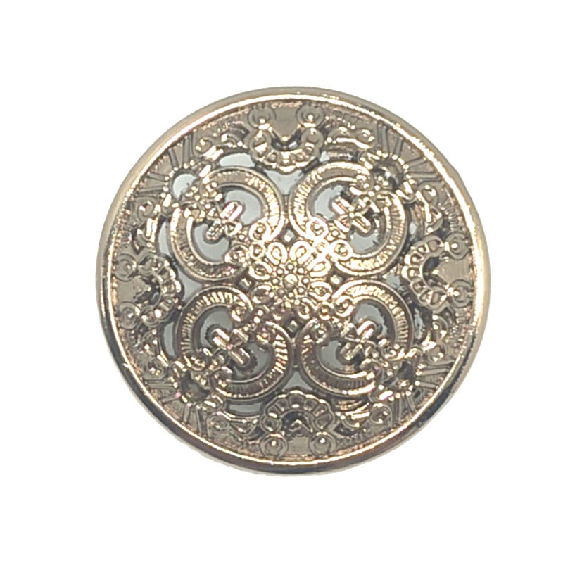 تي ك ك 20 قطعة من أزرار الملابس - مجموعة أزرار معدنية دائرية الشكل ذات ساق مجوفة بتصميم كلاسيكي للخياطة، مناسبة للرجال والنساء، للبليزرات والمعاطف والزي الرسمي والقمصان والبدلات والسترات (لون ذهبي فاتح، 20 مم) - Image 2